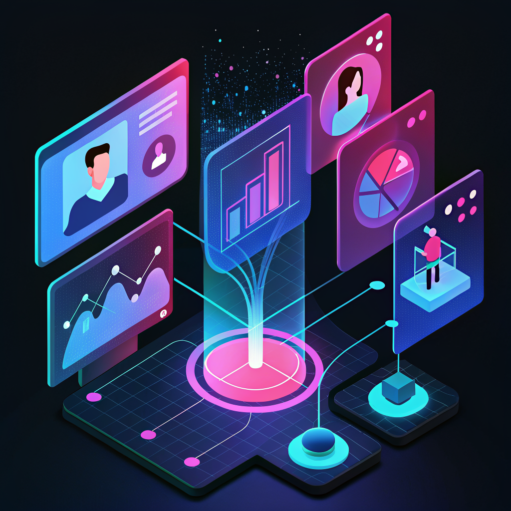 Connected digital strategy visual showing website, analytics, content and marketing channels aligned into one system for Abra Media